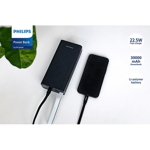 Power Bank 30000 Mah 22.5w Carga Rapida Philips Usb-c 3