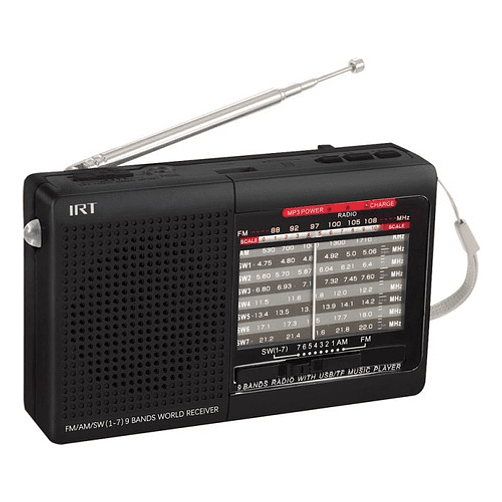 Radio Irt Fm/am/sw Usb/ Msd Con Bateria Recargable 5