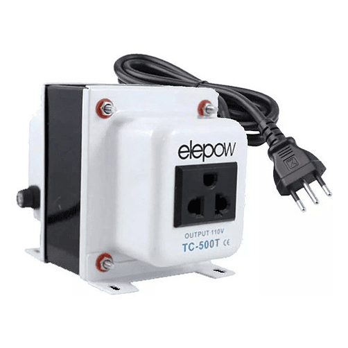 Transformador Corriente 220v A 110v 500 Watts + Tierra ELEPOW 1