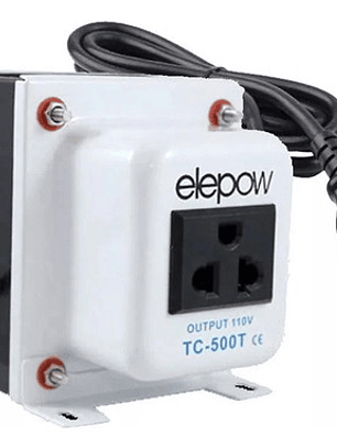 Transformador Corriente 220v A 110v 500 Watts + Tierra ELEPOW