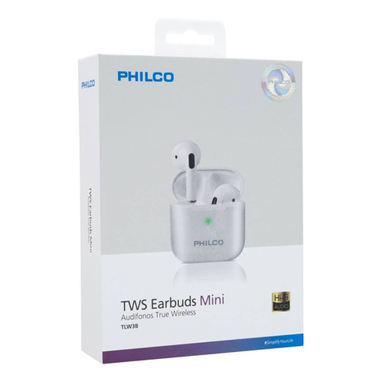 Audifono Philco True Wireless Twd3b Touch Blanco 1