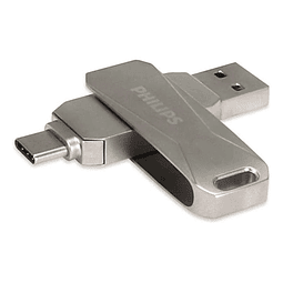 Pendrive Philips 128gb 2 En 1 Usb Type-c 3.0 Snap