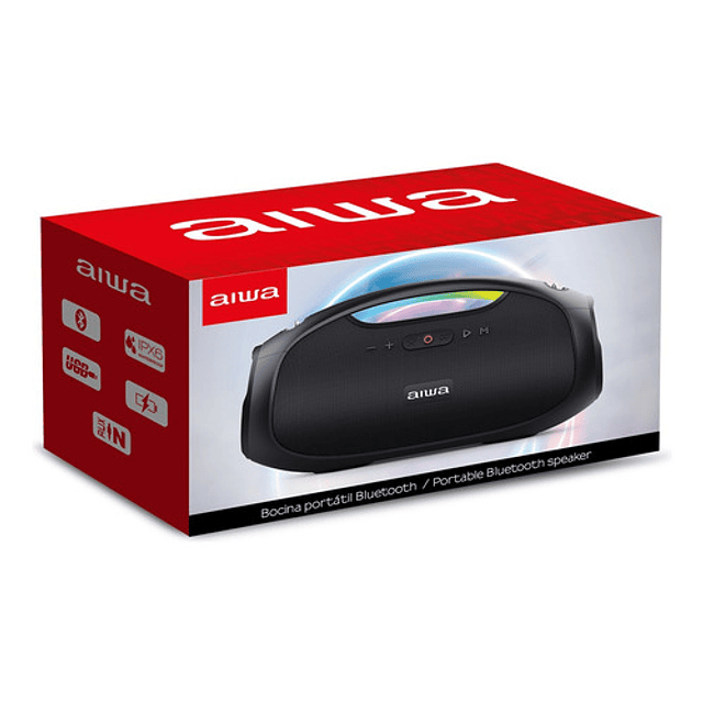 Parlante Portátil Bluetooth Tws Aiwa Aws244bt Ipx6 120w