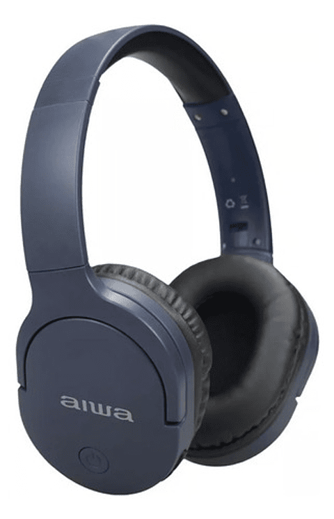 Audífonos Aiwa Bluetooth Aw-k11blue Over Ear Plegables Azul