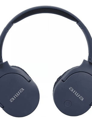 Audífonos Aiwa Bluetooth Aw-k11blue Over Ear Plegables Azul