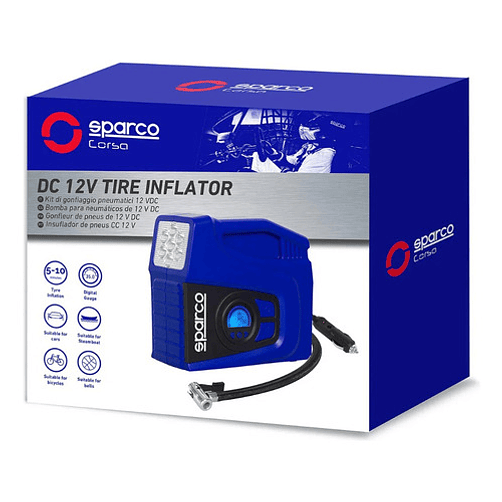 Compresor Aire Para Neumaticos Auto Sparco Spt163 12v 1