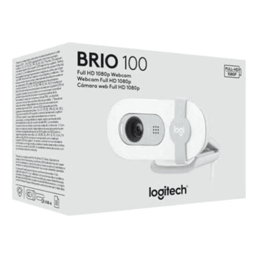 Camara Webcam Logitech Brio 100 Blanco Usb 2