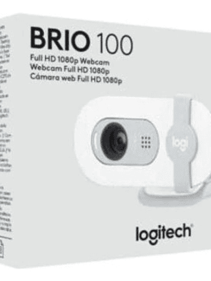 Camara Webcam Logitech Brio 100 Blanco Usb