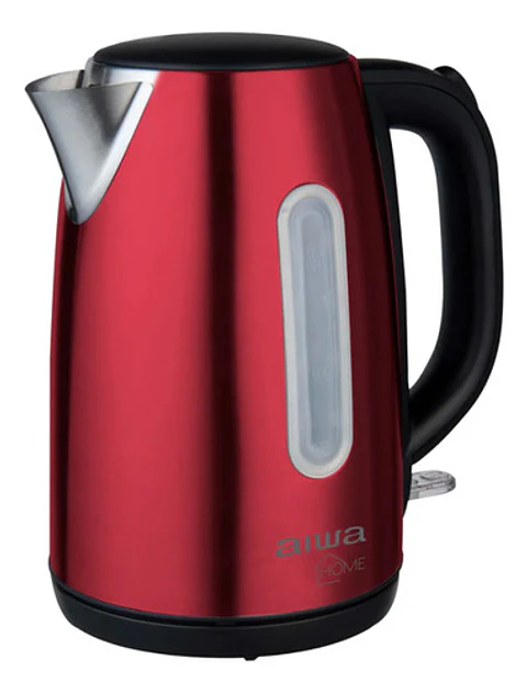 Jarra Hervidor Agua Acero Inoxidable Aiwa 1.7 Lts 2200w Rojo