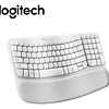 Teclado Ergonomico Wireless Logitech Wave Blanco