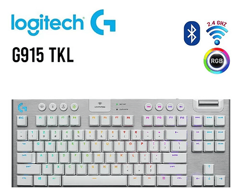 Teclado Mecánico Logitech G915 Tkl Rgb Lightspeed Blanco