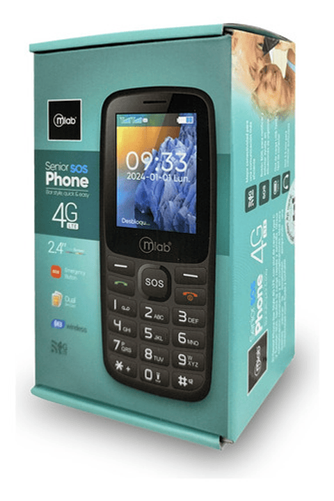 Teléfono Senior Bar Sos 4g Lte Mlab 2.4 9387