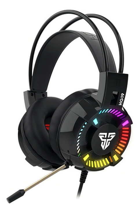 Audifono Gamer Fantech Rgb Hg19 Iris Color Negro