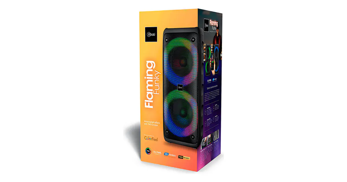 Parlante Tws Bluetooth Flaming Funky Mlab 9308 Color Negro