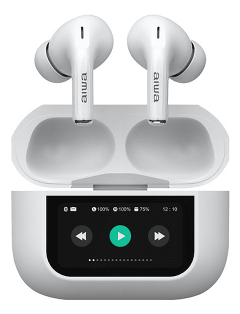 Auriculares In-ear Inalámbricos Aiwa Awtwsgprow Noise Cancelling Blanco