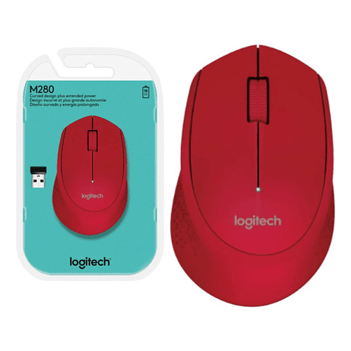 Mouse Logitech Wireless Usb 2.4 M280 Rojo 1