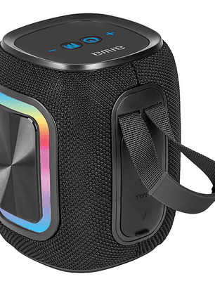Parlante Bluetooth Aiwa 12w Radio Fm Luz Rgb Aw-kb61 Color Negro