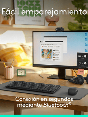 Teclado Inalámbrico Bluetooth Logitech K250 Negro Negro Español España