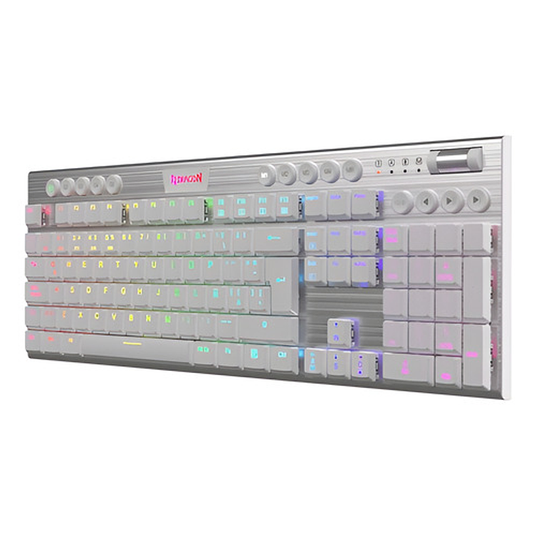 Teclado Mecánico Gamer Redragon Horus K618w-rgb, Wireless, Full Size, Red Switch 6