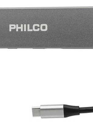 Hub Adaptador Multifuncion 8 En 1 Usb-c Philco Color Negro Negro