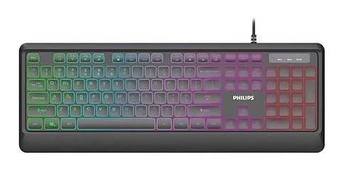 Teclado Gamer Philips G294 Retroiluminado Alambrico Negro