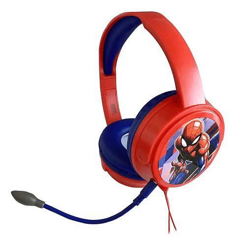 Audífonos Pc Spiderman Marvel Kids Con Micrófono Multicolor