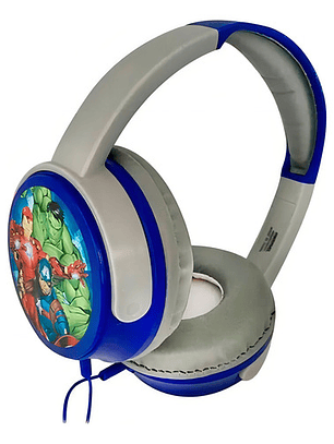 Audífono Con Micrófono Para Chat Avengers Azul/gris