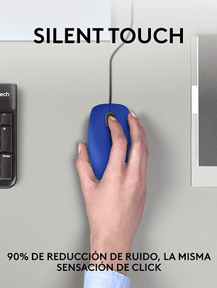 Mouse Alambrico Usb Logitech M110 Blue Silencioso Color Azul Azul