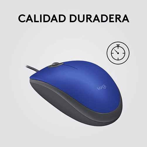 Mouse Alambrico Usb Logitech M110 Blue Silencioso Color Azul Azul 6