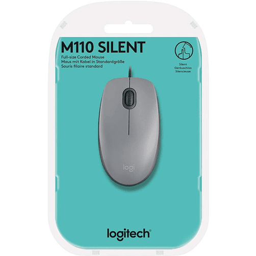 Mouse Logitech M110 Silent Gris Alambrico Color Gris Medio Gris Medio 1