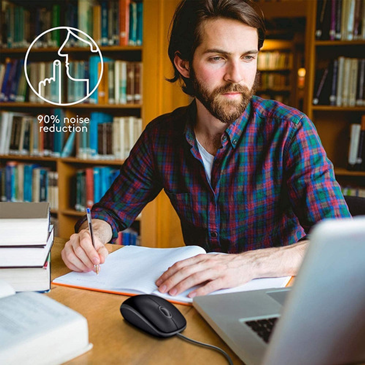 Mouse Logitech M110 Silent Gris Alambrico Color Gris Medio Gris Medio 7