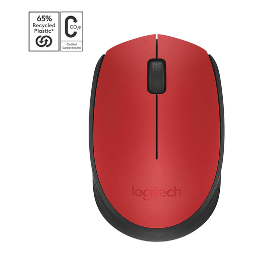 Mouse Inalambrico Logitech M170 Rojo 1