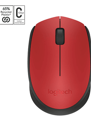Mouse Inalambrico Logitech M170 Rojo