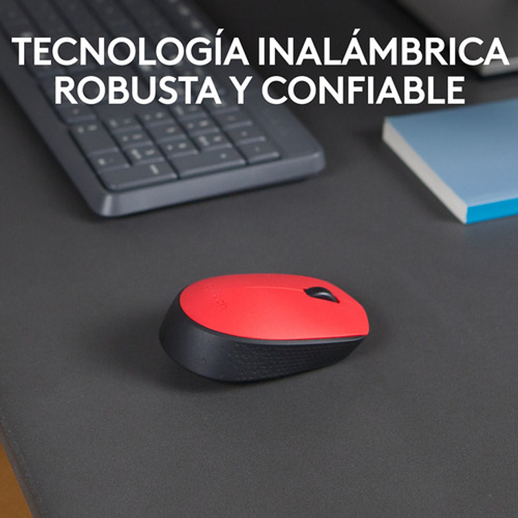 Mouse Inalambrico Logitech M170 Rojo 2