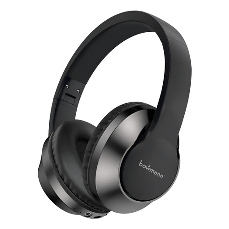 Audífonos On Ear Bowmann Con 8 Horas De Autonomía Bw-h40 Negro 1