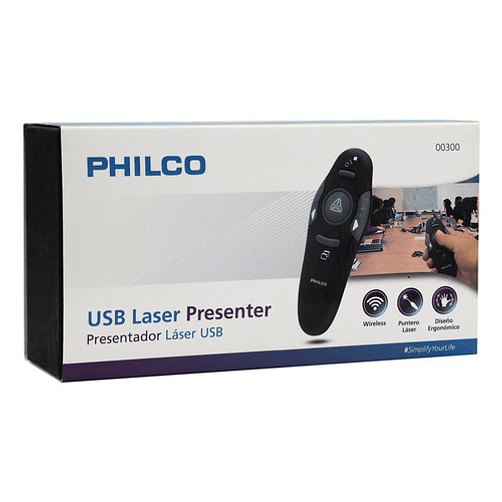 Presentador Y Puntero Láser 0300 Micro Usb Negro Philco 6