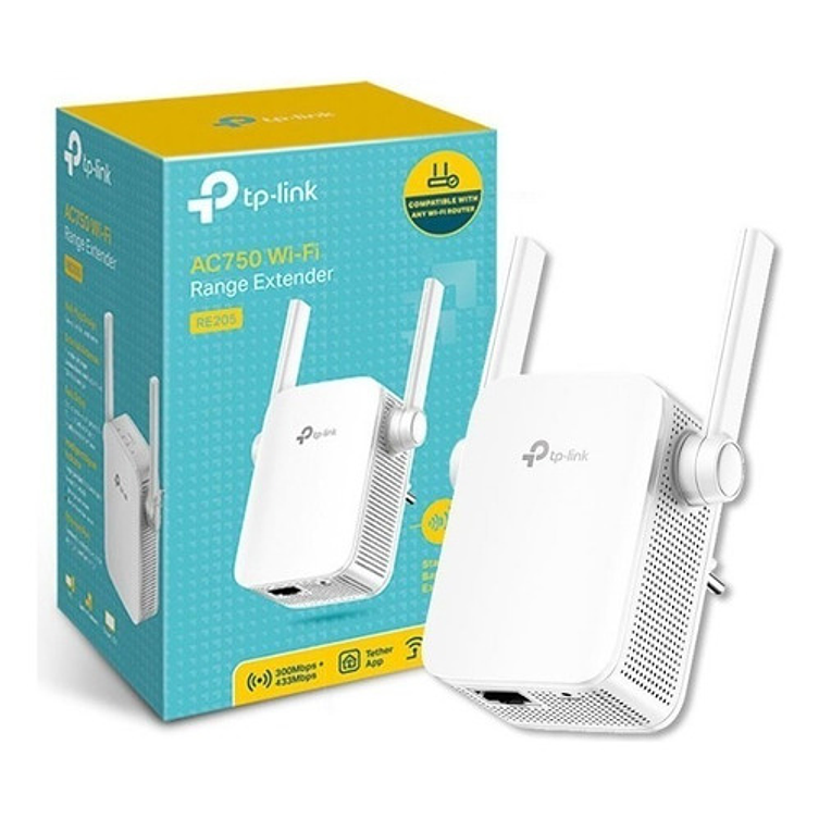 Extensor Repetidor Wifi Dual Band Ac750 Tp-link Re205 Blanco 1