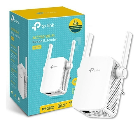 Extensor Repetidor Wifi Dual Band Ac750 Tp-link Re205 Blanco