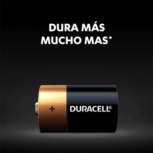 Pila Duracell Tipo D, (2 Pilas, Batería Grande, Dura Más) 4