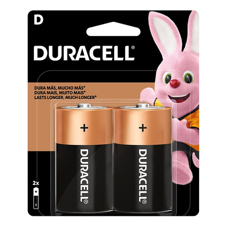 Pila Duracell Tipo D, (2 Pilas, Batería Grande, Dura Más) 7