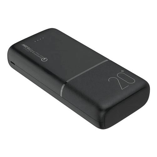 Bateria Externa De Carga Rápida 20w 20.000 Mah Dusted Negra Color Negro 2