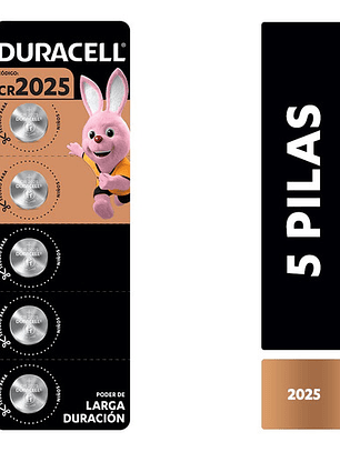 Pila Botón Duracell Cr2025 Tira X 5 Unidades