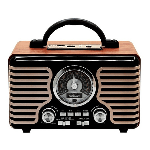 Radio Parlante Retro Vintage Am Fm Bluetooth Audiolab 1