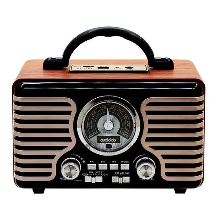 Radio Parlante Retro Vintage Am Fm Bluetooth Audiolab 1
