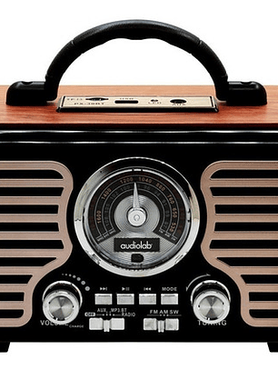 Radio Parlante Retro Vintage Am Fm Bluetooth Audiolab