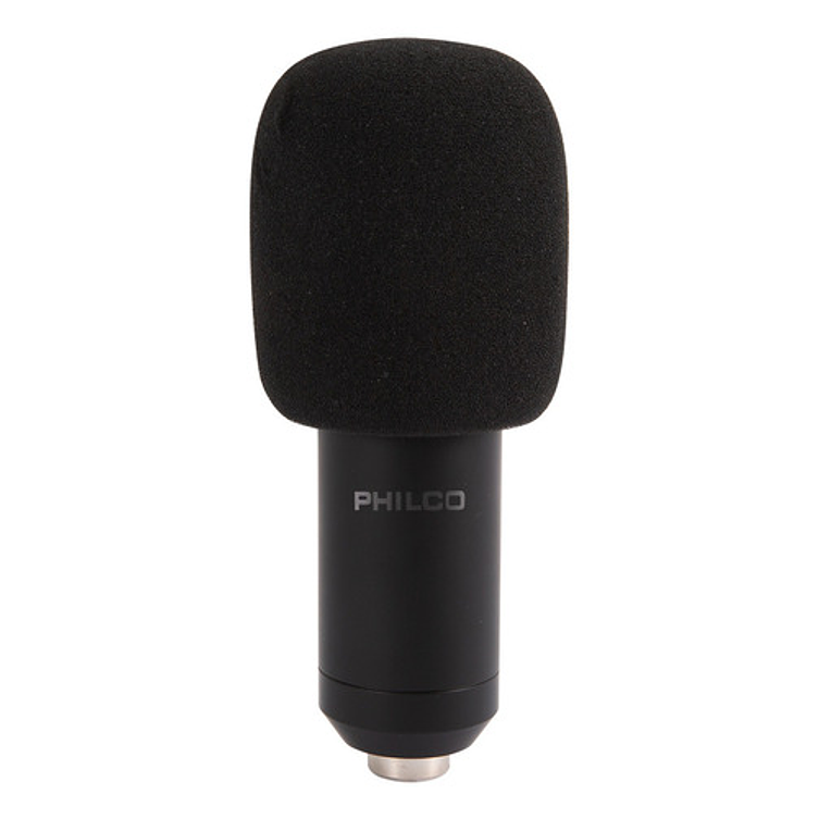 Microfono Philco Studio De Condensador Hi Fi + Soporte Negro 3