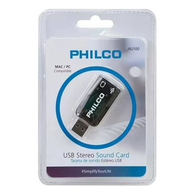 Tarjeta De Sonido Usb Philco Au100 3