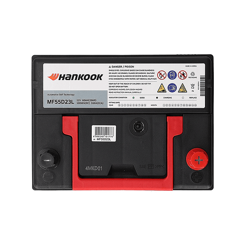 Batería Hankook 60ah 550 Cca Mf55d23l 5