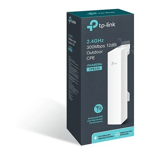 Enlace Punto A Punto Exterior Tp-link Cpe220 2.4gz 300mbps 12dbi Blanco 4