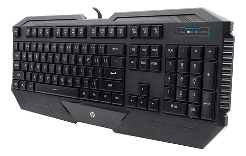 Teclado Gamer Hp K130 Inglés Negro Membrana